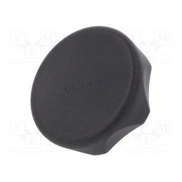 1 pcs x ELESA+GANTER - 221206-C1 - Knob, Ø: 45mm, H: 26mm, technopolymer PA, Ømount.hole: 8mm