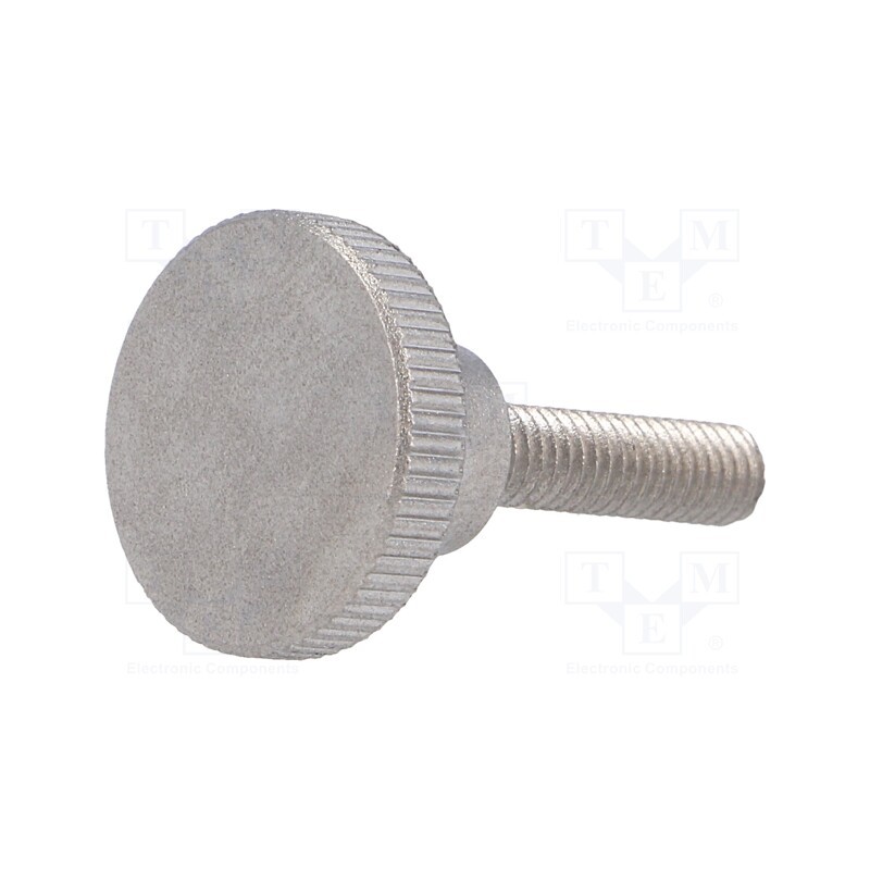 1 pcs x ELESA+GANTER - DIN 464-M4-16-NI - Knob, Ø: 16mm, Ext.thread: M4, 16mm, H: 9.5mm, stainless steel
