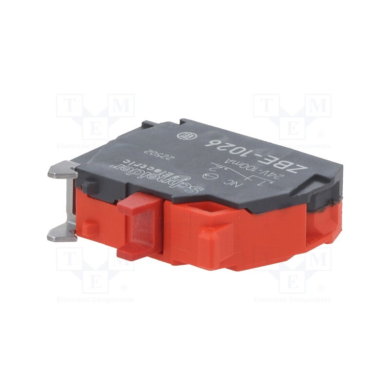 1 pcs x SCHNEIDER ELECTRIC - ZBE1026 - Contact block, 22mm, Harmony XB4, -40÷70°C, front fixing