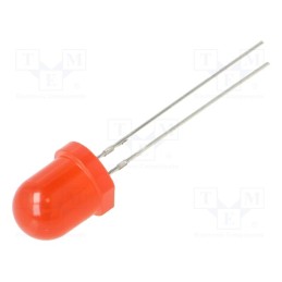 2 pcs x OPTOSUPPLY - OSR5JS8134A - LED, 8mm, red, blinking, 220÷330mcd, 60°, 3÷5V, 20mA, Front: convex