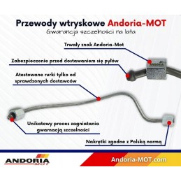 Straight injection pipe 70 cm M12 M12 Andoria
