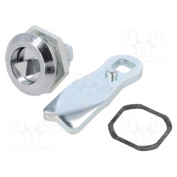 1 pcs x ELESA+GANTER - GN 115-DK-18 - Lock, cast zinc, 18mm, Kind of insert bolt: T7, Body: black