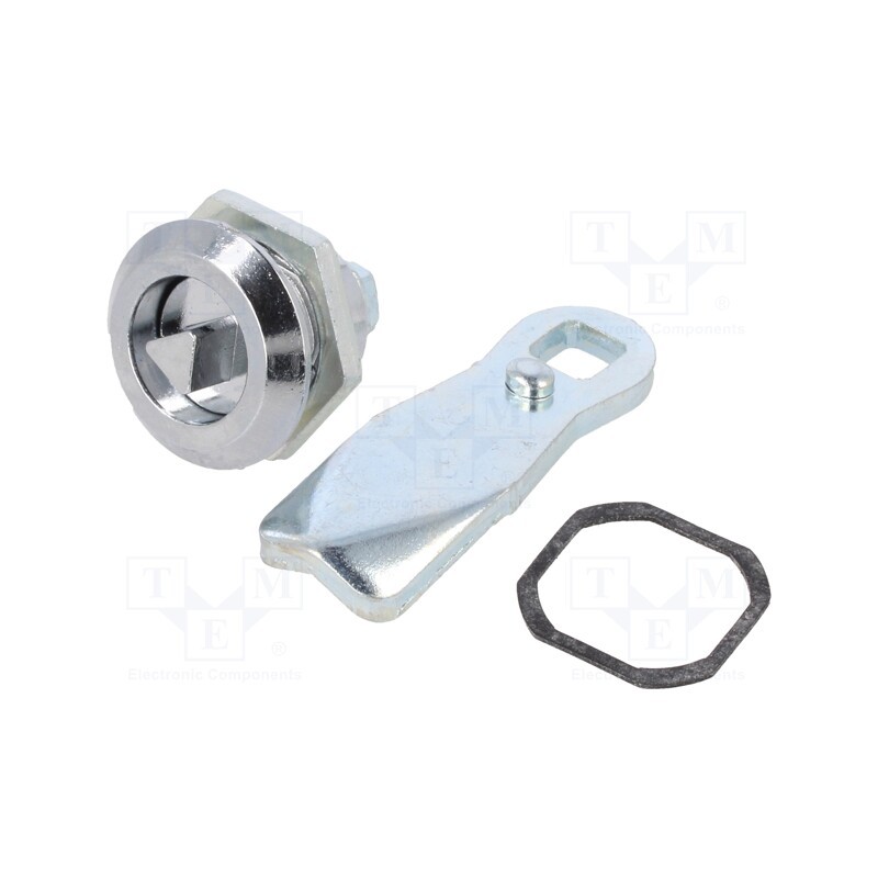 1 pcs x ELESA+GANTER - GN 115-DK-18 - Lock, cast zinc, 18mm, Kind of insert bolt: T7, Body: black