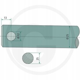 Shw of the loader bent 565 mm