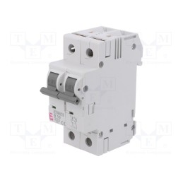 1 pcs x ETI POLAM - ETIMAT 6 2P B10 - Circuit breaker, 230/400VAC, Inom: 10A, Poles: 2, Charact: B, 6kA