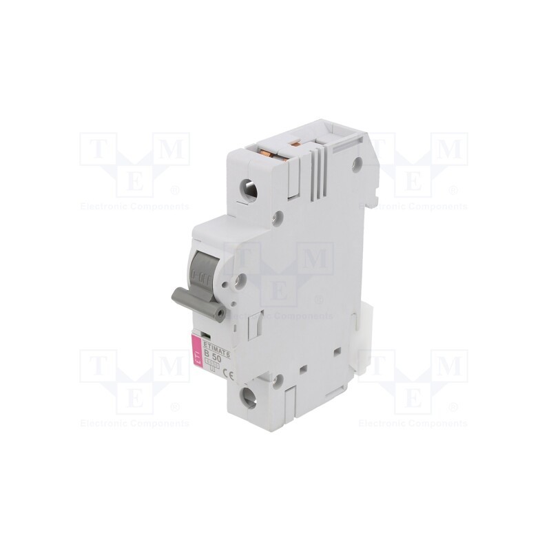 1 pcs x ETI POLAM - ETIMAT 6 1P B50 - Circuit breaker, 230/400VAC, Inom: 50A, Poles: 1, Charact: B, 6kA