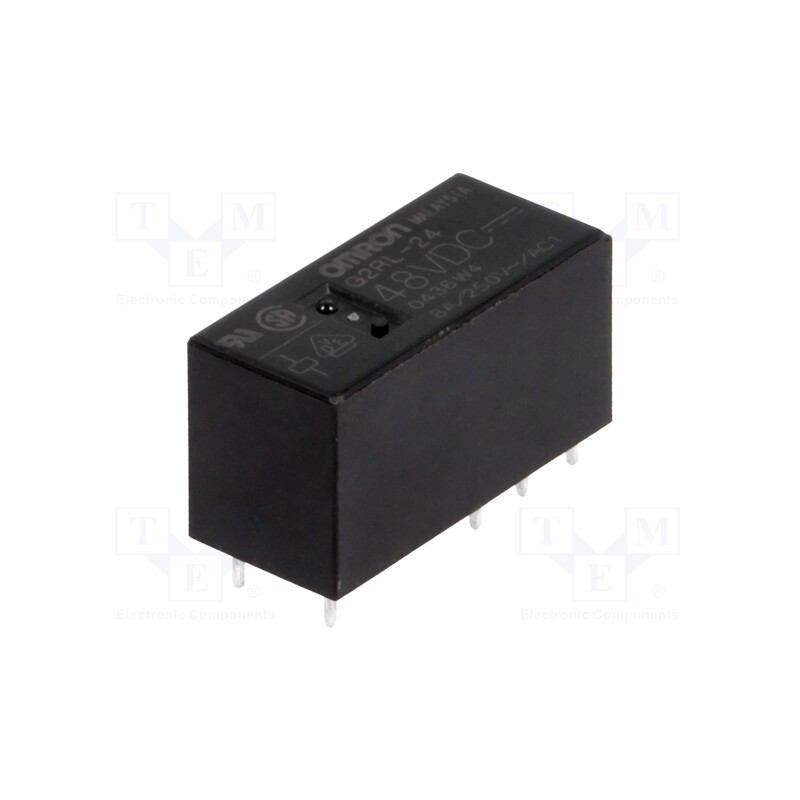 1 pcs x OMRON OCB - G2RL-24 48VDC - Relay: electromagnetic, DPDT, Ucoil: 48VDC, Icontacts max: 8A, PCB