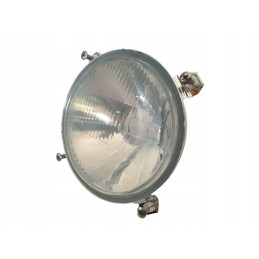 Round, transparent reflector, screwed on with a screwdriver