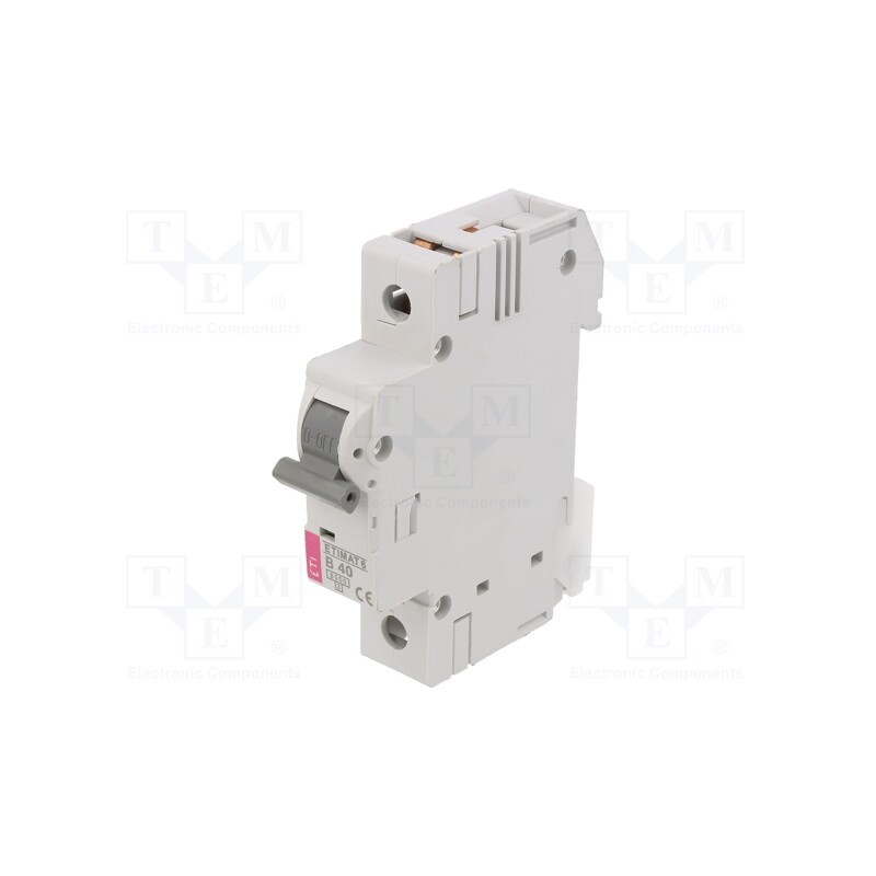 1 pcs x ETI POLAM - ETIMAT 6 1P B40 - Circuit breaker, 230/400VAC, Inom: 40A, Poles: 1, Charact: B, 6kA