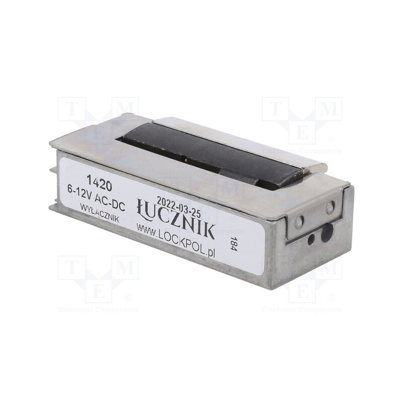 1 pcs x LOCKPOL - 1420 6-12V AC/DC - Electromagnetic lock, 6÷12VDC, with switch, 1400, 6÷12VAC