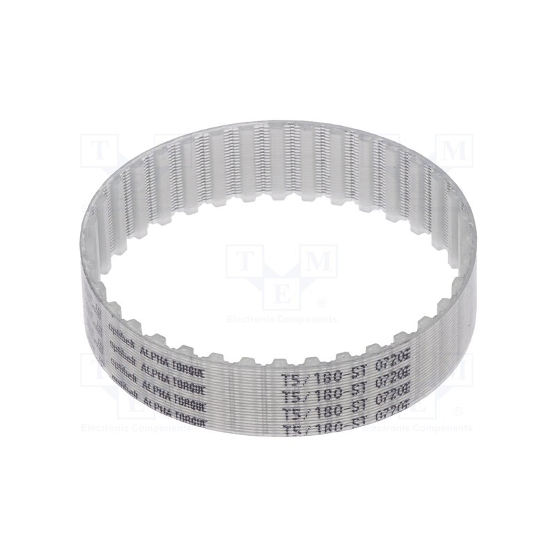 1 pcs x OPTIBELT - T5 180 1677ZA - Timing belt, T5, W: 16mm, H: 2.2mm, Lw: 180mm, Tooth height: 1.2mm