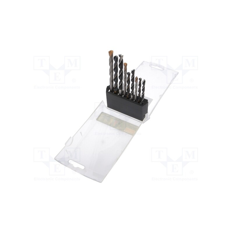 1 set x BAHCO - 466-COMBI -AS - Drill set, steel, concrete,wood,metal, 5mm,6mm,8mm, 9pcs.