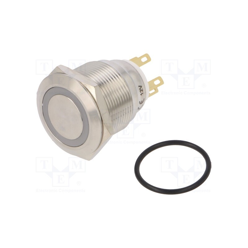 1 pcs x ONPOW - LAS1GQ22-11E/W/12V/S - Switch: vandal resistant, Pos: 2, SPDT, 3A/220VAC, 5A/24VDC, IP65