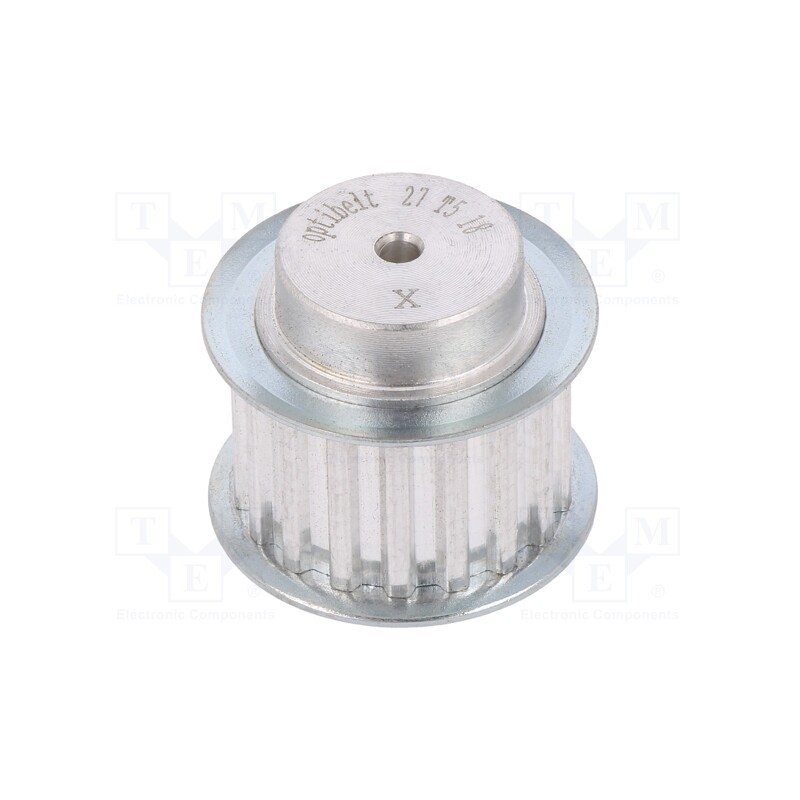1 pcs x OPTIBELT - 27 T5 18-200ZA - Belt pulley, T5, W: 16mm, whell width: 27mm, Ø: 27.8mm, aluminium