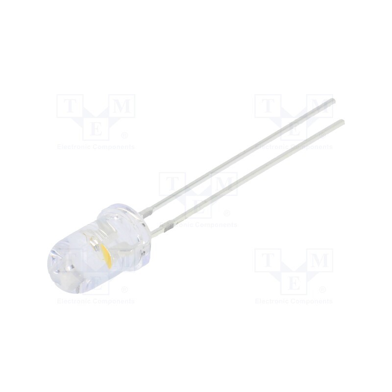 2 pcs x OPTOSUPPLY - OSPMDF5A31A - LED, 5mm, green/white warm, blinking, 5800÷7000mcd,7000÷8400mcd