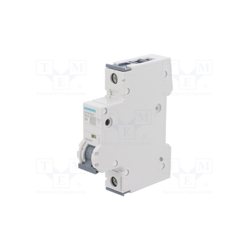 1 pcs x SIEMENS - 5SY6106-7 - Circuit breaker, 230/400VAC, Inom: 6A, Poles: 1, Charact: C, 6kA