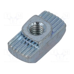 1 pcs x ELESA+GANTER - GN 505-8-M4-OB - Nut, for profiles, Width of the groove: 8mm, steel, zinc, T-slot