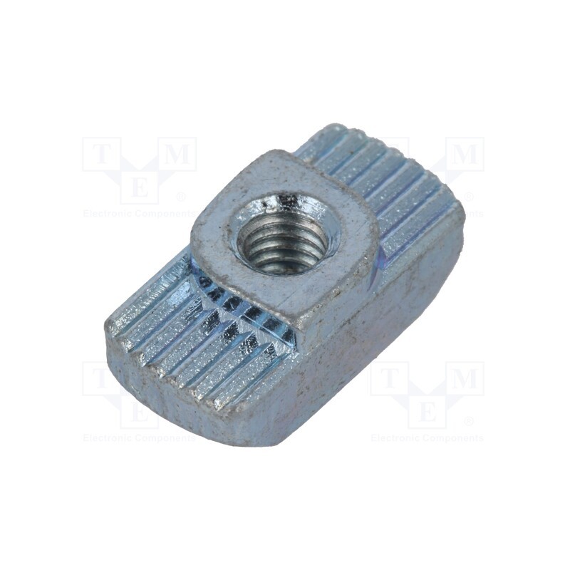 1 pcs x ELESA+GANTER - GN 505-8-M4-OB - Nut, for profiles, Width of the groove: 8mm, steel, zinc, T-slot