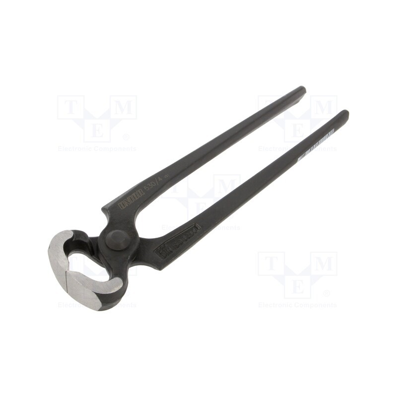1 pcs x UNIOR - 607860 - Carpenters pincers, end,cutting, phosphate head,forged,cure