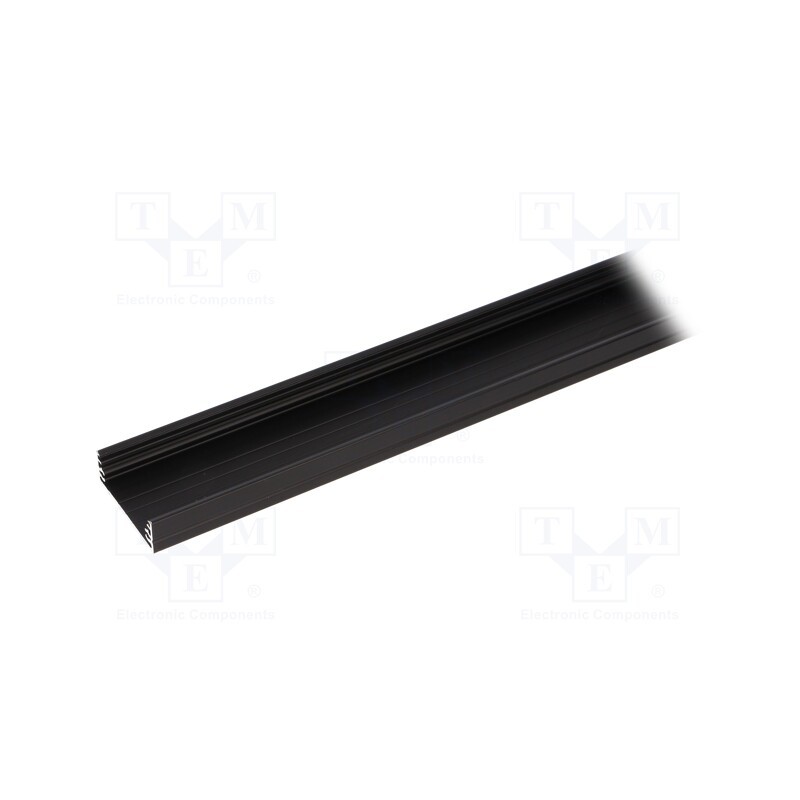 1 pcs x TOPMET - 84020021 - Profiles for LED modules, black, L: 1m, WIDE24, aluminium, surface