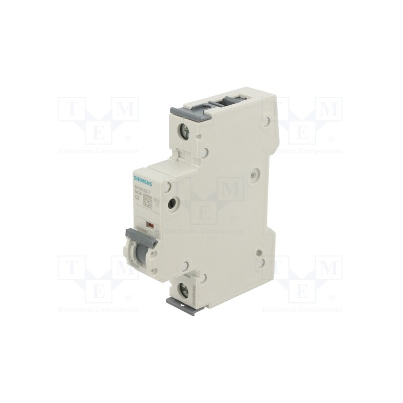 1 pcs x SIEMENS - 5SY6102-7 - Circuit breaker, 230/400VAC, Inom: 2A, Poles: 1, Charact: C, 6kA