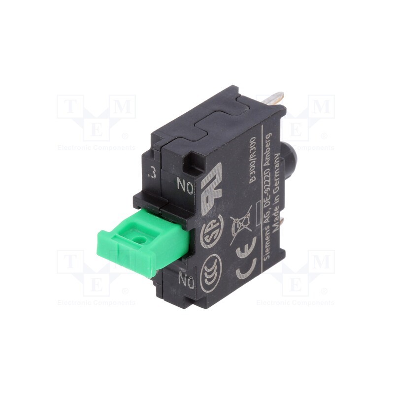 1 pcs x SIEMENS - 3SU1400-3AA10-5BA0 - Contact block, 22mm, -25÷70°C, Leads: for PCB, Contacts: NO