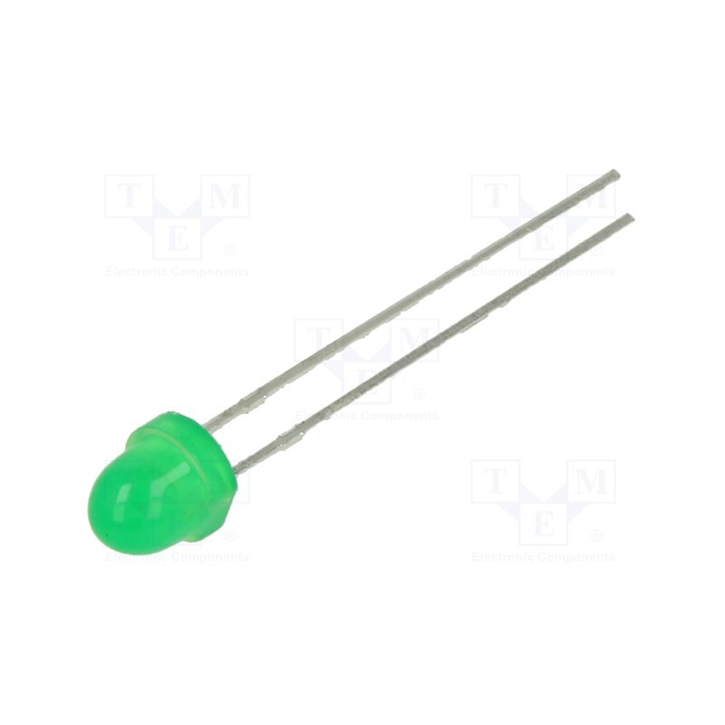2 pcs x LUMEX - SSL-LX5063GD - LED, 5mm, green, 30mcd, 60°, Front: convex, 2.2÷2.6V, No.of term: 2