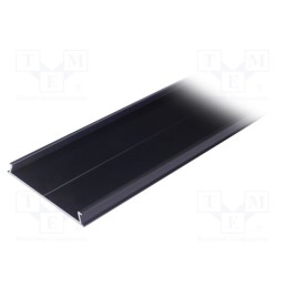 1 pcs x TOPMET - 63550002 - Cover, black, 1m, aluminium, Kind of shutter: C10, anodized