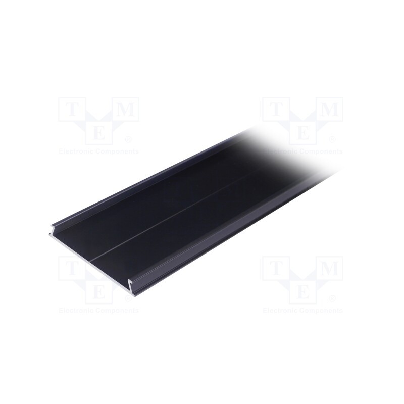 1 pcs x TOPMET - 63550002 - Cover, black, 1m, aluminium, Kind of shutter: C10, anodized