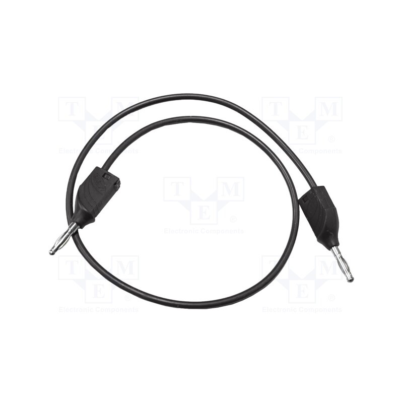 1 pcs x MUELLER ELECTRIC - BU-2929-M-39-0 - Test lead, 20A, banana plug 4mm,both sides, Urated: 3kV, Len: 1m