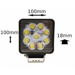 LED work lamp 27w searchlight halogen 12v 24v