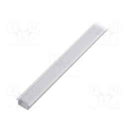 1 pcs x FIX&FASTEN - FIX-GLG2-W-1M-SET - Profiles for LED modules, white, white, L: 1m, aluminium, recessed