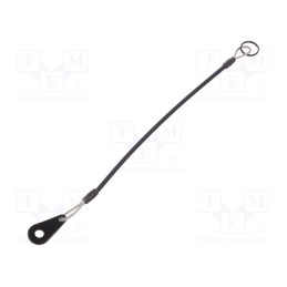1 pcs x ELESA+GANTER - GN 111.2-200-14-B-SW - Retaining cable, Plating: PVC, stainless steel, 200mm, Body: black
