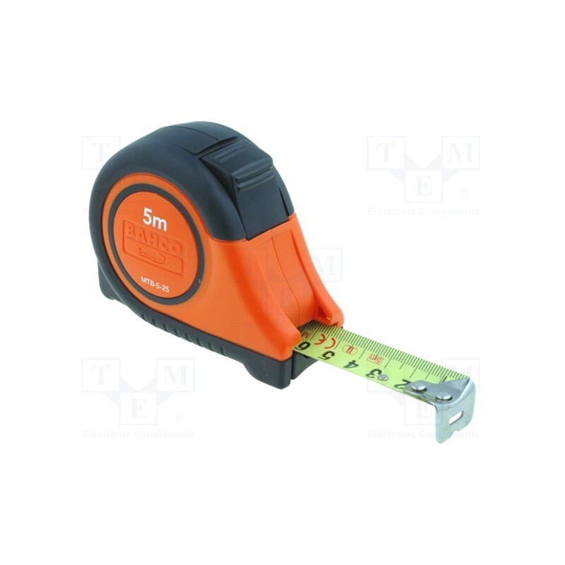 1 pcs x BAHCO - MTB-5-25 - Measuring tape, L: 5m, Width: 25mm