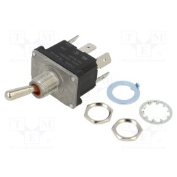 1 pcs x CANAL ELECTRONIC - TB4-AB13-1 - Switch: toggle, Pos: 2, DPDT, ON-ON, 16A/250VAC, 16A/30VDC, IP68