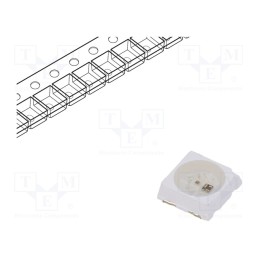 2 pcs x DONGGUAN OCCIDENTAL OPTOELECTRONICS - SK6812MINI - Programmable LED, SMD, 3535,PLCC4, RGB, 3.5x3.7x1.1mm, 3.7÷5.5V