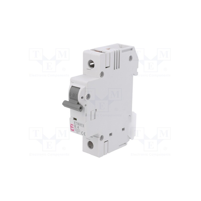 1 pcs x ETI POLAM - ETIMAT 6 1P B4 - Circuit breaker, 230/400VAC, Inom: 4A, Poles: 1, Charact: B, 6kA