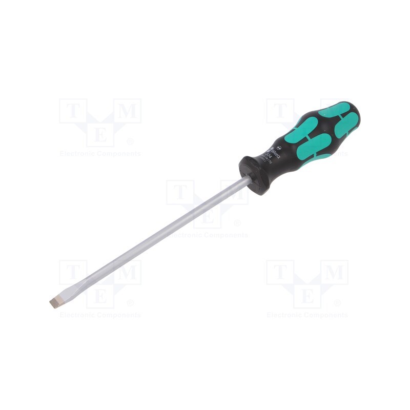 1 pcs x WERA - 5110011001 - Screwdriver, slot, 8,0x1,2mm, Blade length: 175mm