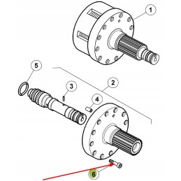 6005030678 rear PTO screw