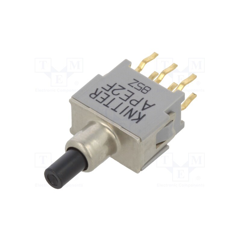 1 pcs x KNITTER-SWITCH - APE 2 F - Switch: push-button, Pos: 2, SPDT, 0.05A, 0.05A, OFF-(ON), Body: grey