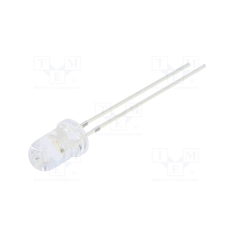 2 pcs x OPTOSUPPLY - OSBBDF5A31A - LED, 5mm, blue, blinking, 1560÷2180mcd, 30°, 3÷5V, Lens: transparent
