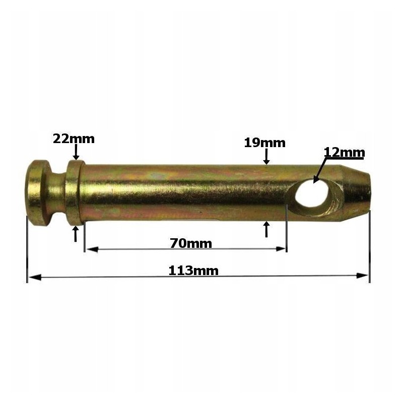 Safety pin diameter 19mm, length 71mm