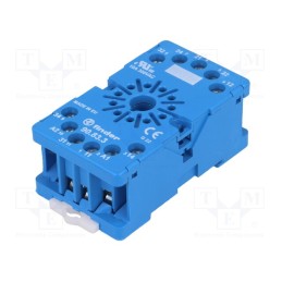 1 pcs x FINDER - 90.83.3 - Socket, PIN: 11, 10A, 250VAC, on panel,for DIN rail mounting