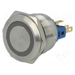 1 pcs x ONPOW - GQ22-11E/B/12V - Switch: vandal resistant, Pos: 2, SPST-NO + SPST-NC, 3A/220VAC