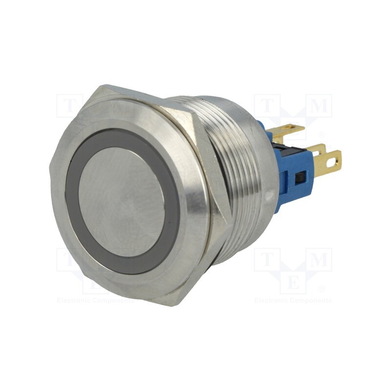1 pcs x ONPOW - GQ22-11E/B/12V - Switch: vandal resistant, Pos: 2, SPST-NO + SPST-NC, 3A/220VAC