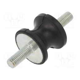 1 pcs x ELESA+GANTER - DVC.1-30-18-25-M8-20-70 - Vibration damper, M8, Ø: 30mm, rubber, L: 25mm, Thread len: 20mm