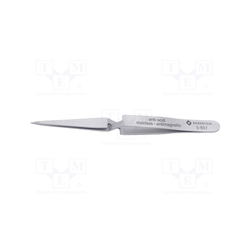 1 pcs x BERNSTEIN - 5-857 - Tweezers, 125mm, Blade tip shape: sharp, universal