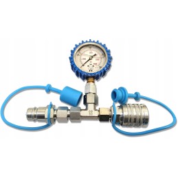 Pressure gauge with a set of euro quick connectors 0 400 bar
