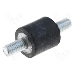 1 pcs x ELESA+GANTER - DVA.1-60-40-M10-28-55 - Vibration damper, M10, Ø: 60mm, rubber, L: 40mm, Thread len: 28mm