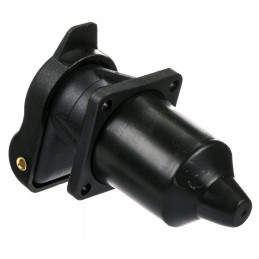 3-pole male socket, mounted with 4 screws